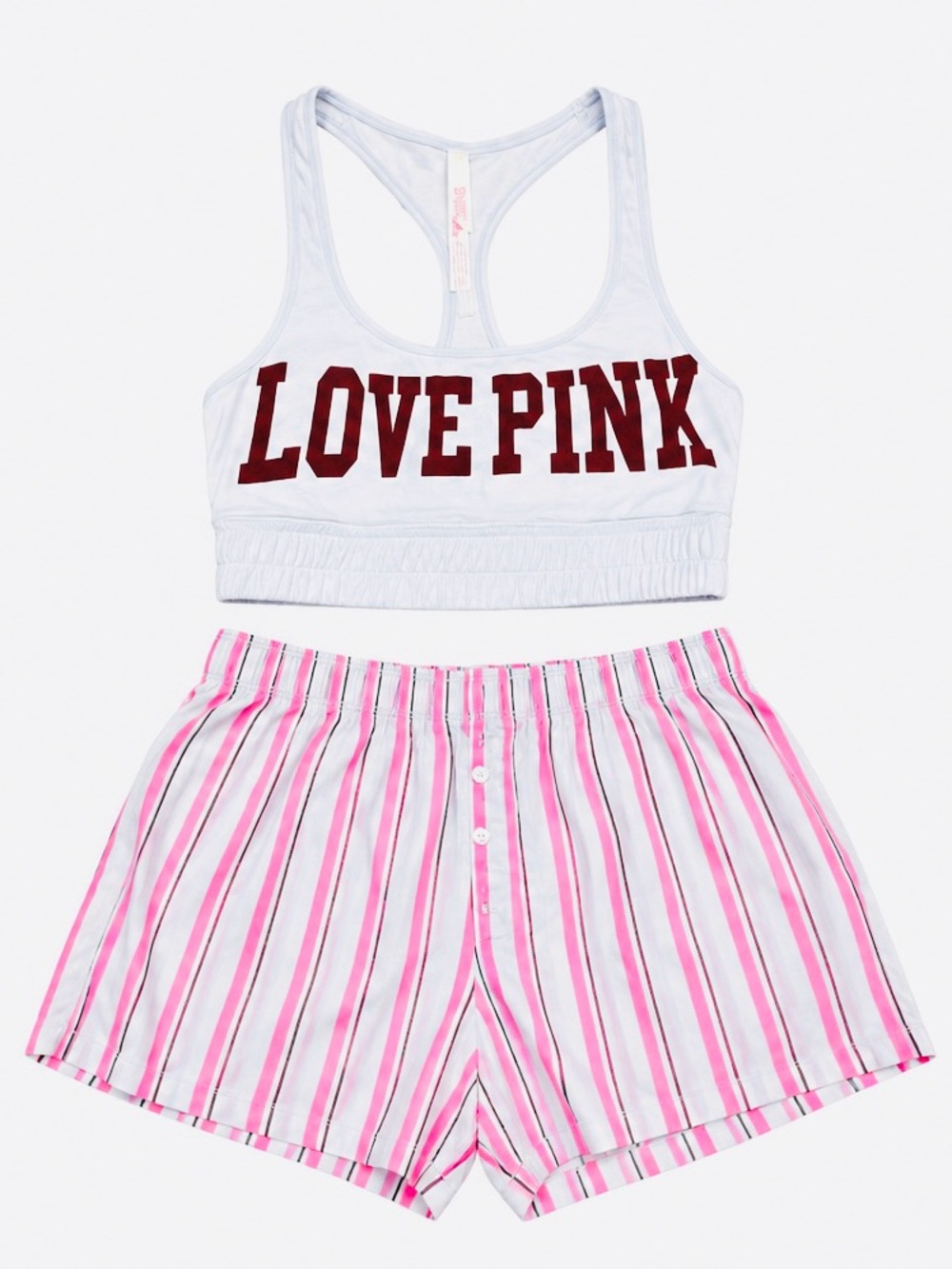 Victoria’s Secret PINK Sports Bra and Lounge Boxers (2Pc Set)